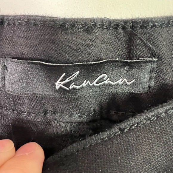 KanCan Black Raw Hem High Rise Denim Jean Shorts Size 11 / 29 Womens - Picture 3 of 5